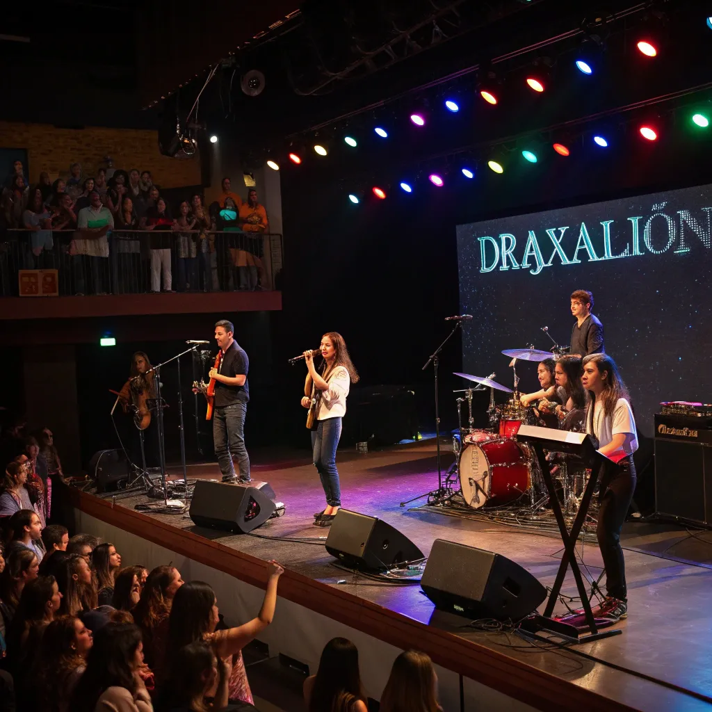 Students performing at a DRAXALION concert